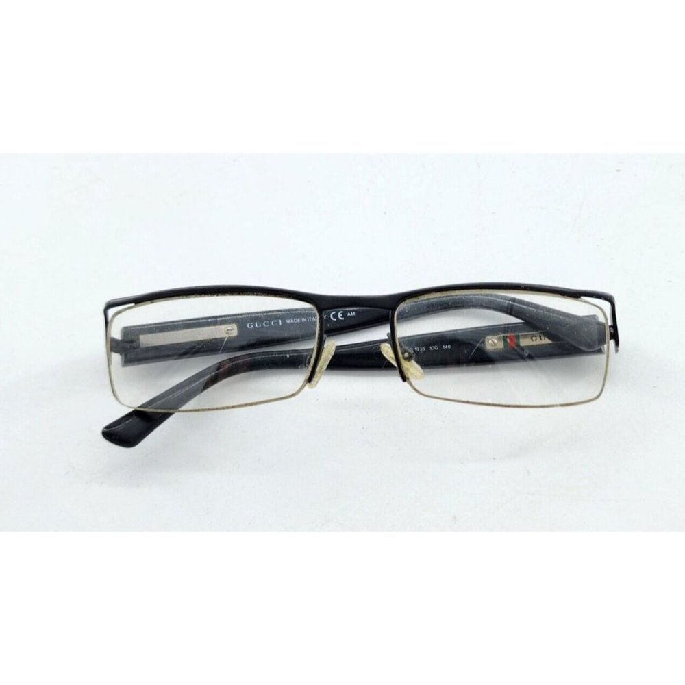 Gucci GG 1936 10G 140 Black Half Rim Eyeglasses Frames Italy‎ Designer